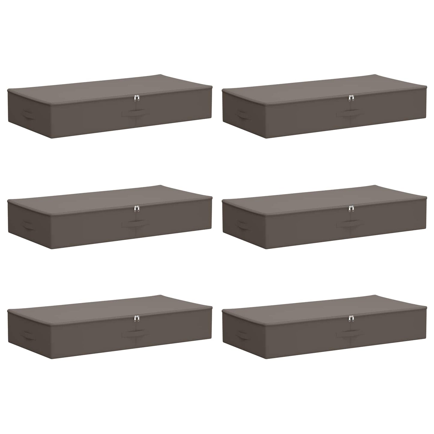 Storage Box 6 pcs Grey 90 x 48 x 15 cm Non-woven fabric