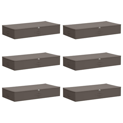 Storage Box 6 pcs Grey 100 x 50 x 18 cm Non-woven fabric