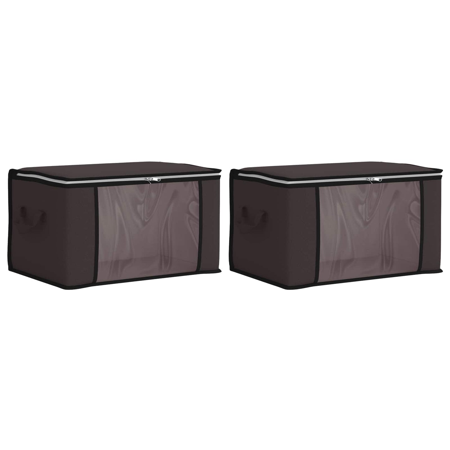 Storage Box with Transparent Side Window 2 pcs Anthracite