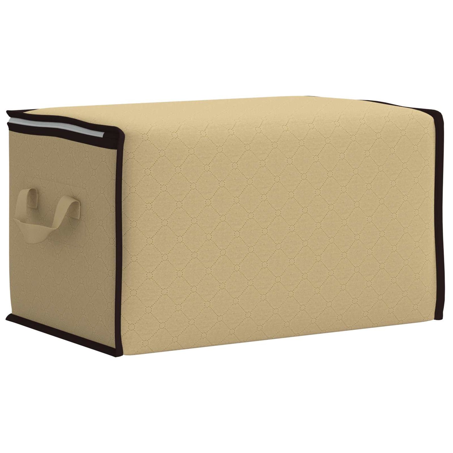 Storage Box with Transparent Side Window 2 pcs Cream