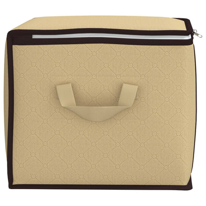 Storage Box with Transparent Side Window 2 pcs Cream