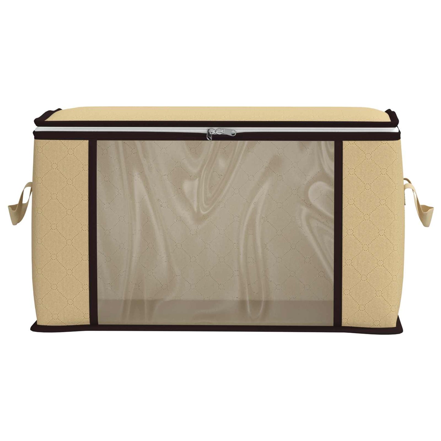Storage Box with Transparent Side Window 6 pcs Cream