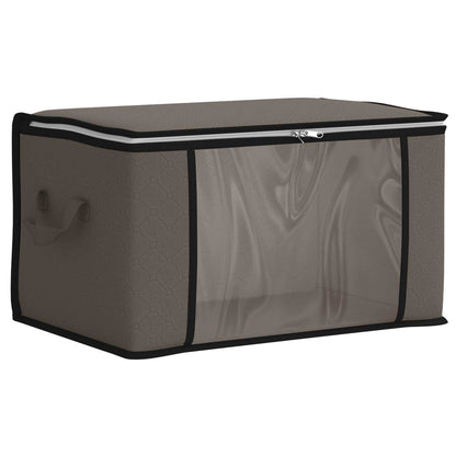 Storage Box with Transparent Side Window Grey 43 x 34 x 23 cm
