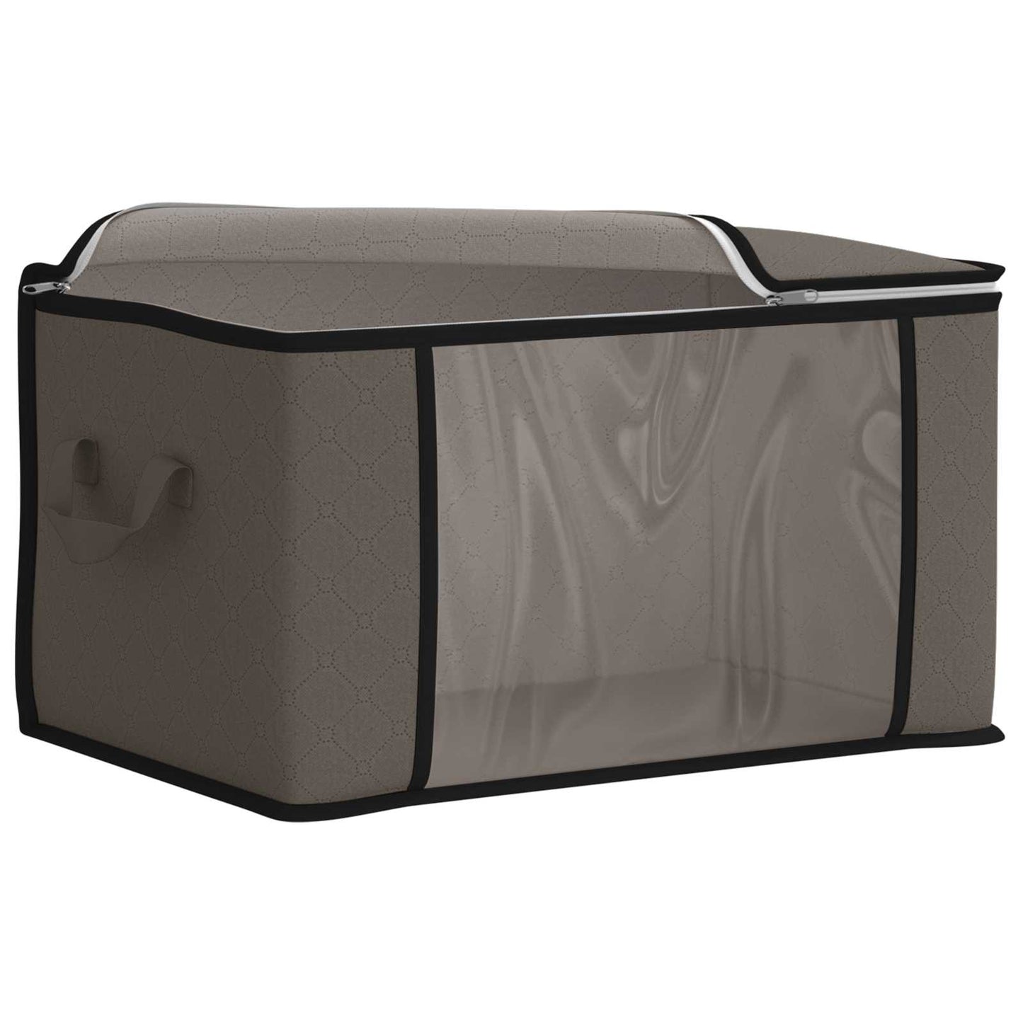 Storage Box with Transparent Side Window 2 pcs Grey