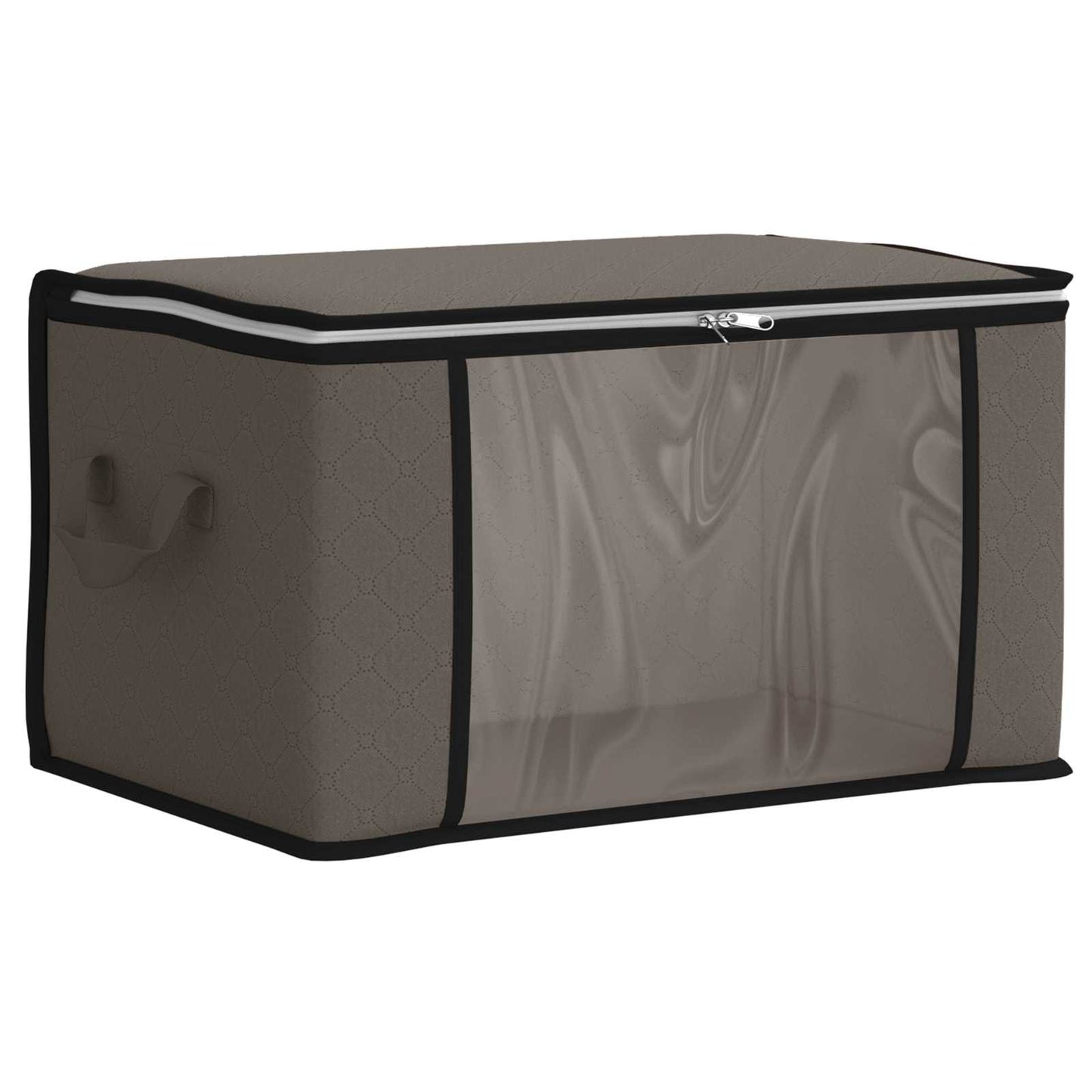 Storage Box with Transparent Side Window Grey 55 x 35 x 32 cm