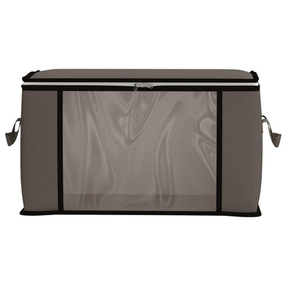 Storage Box with Transparent Side Window 2 pcs Grey