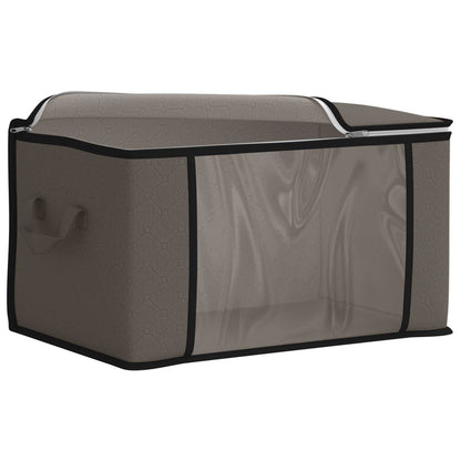 Storage Box with Transparent Side Window Grey 60 x 43 x 35 cm