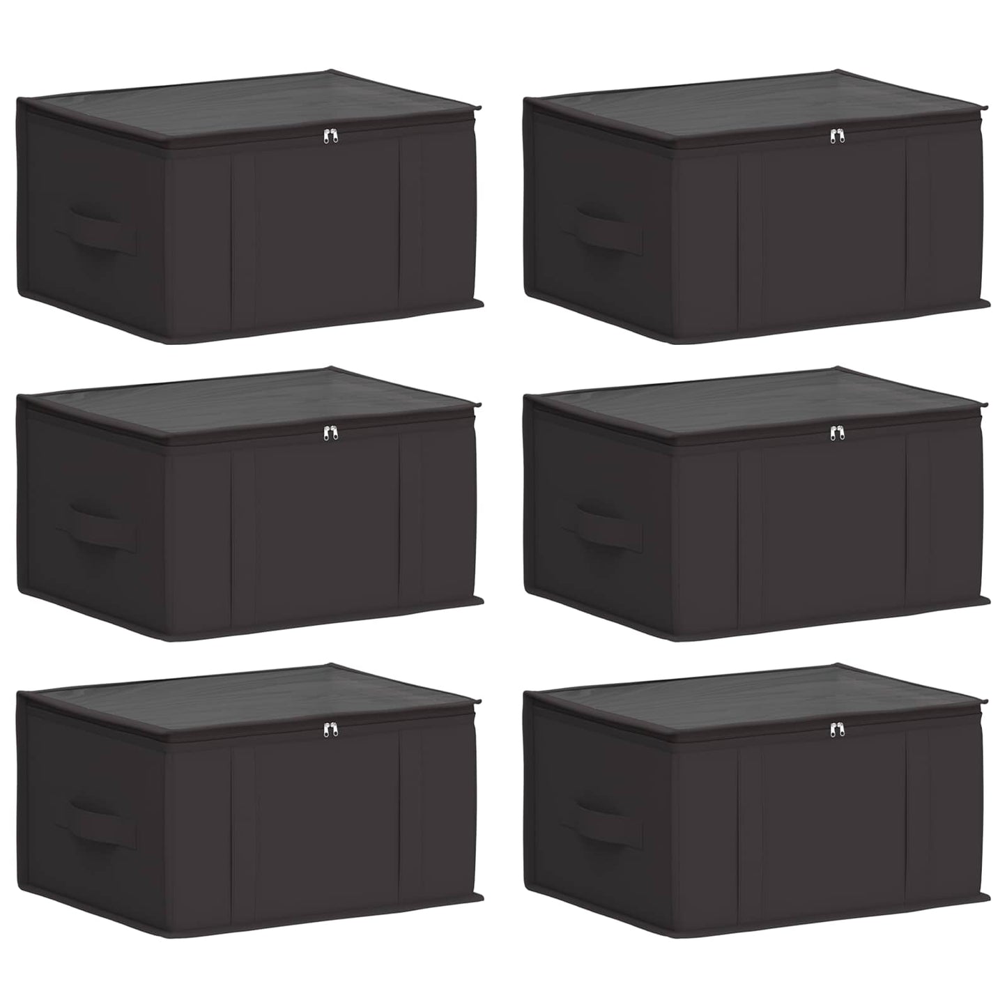 Storage Box with Transparent Top Window 6 pcs Anthracite