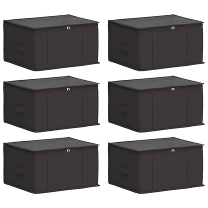 Storage Box with Transparent Top Window 6 pcs Anthracite