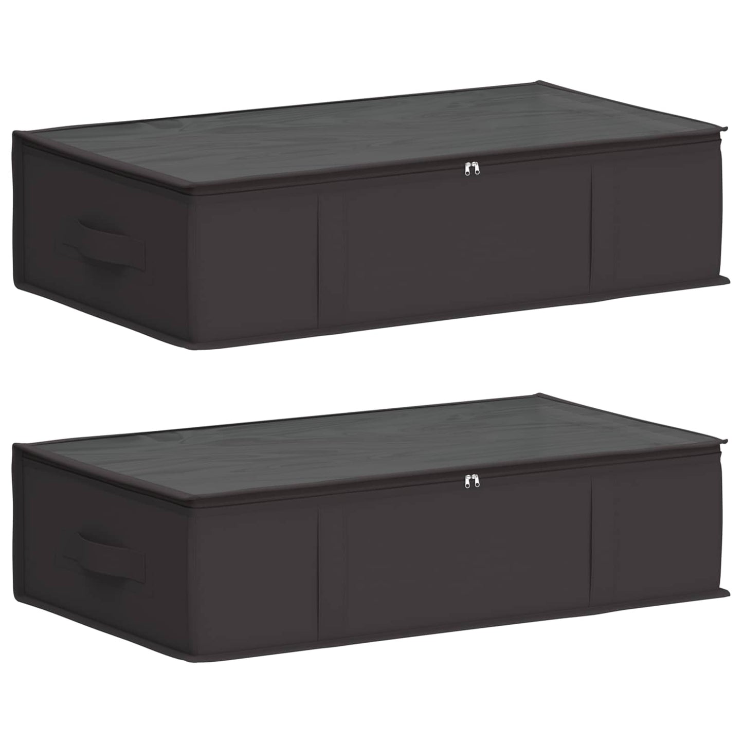 Storage Box with Transparent Top Window 2 pcs Anthracite