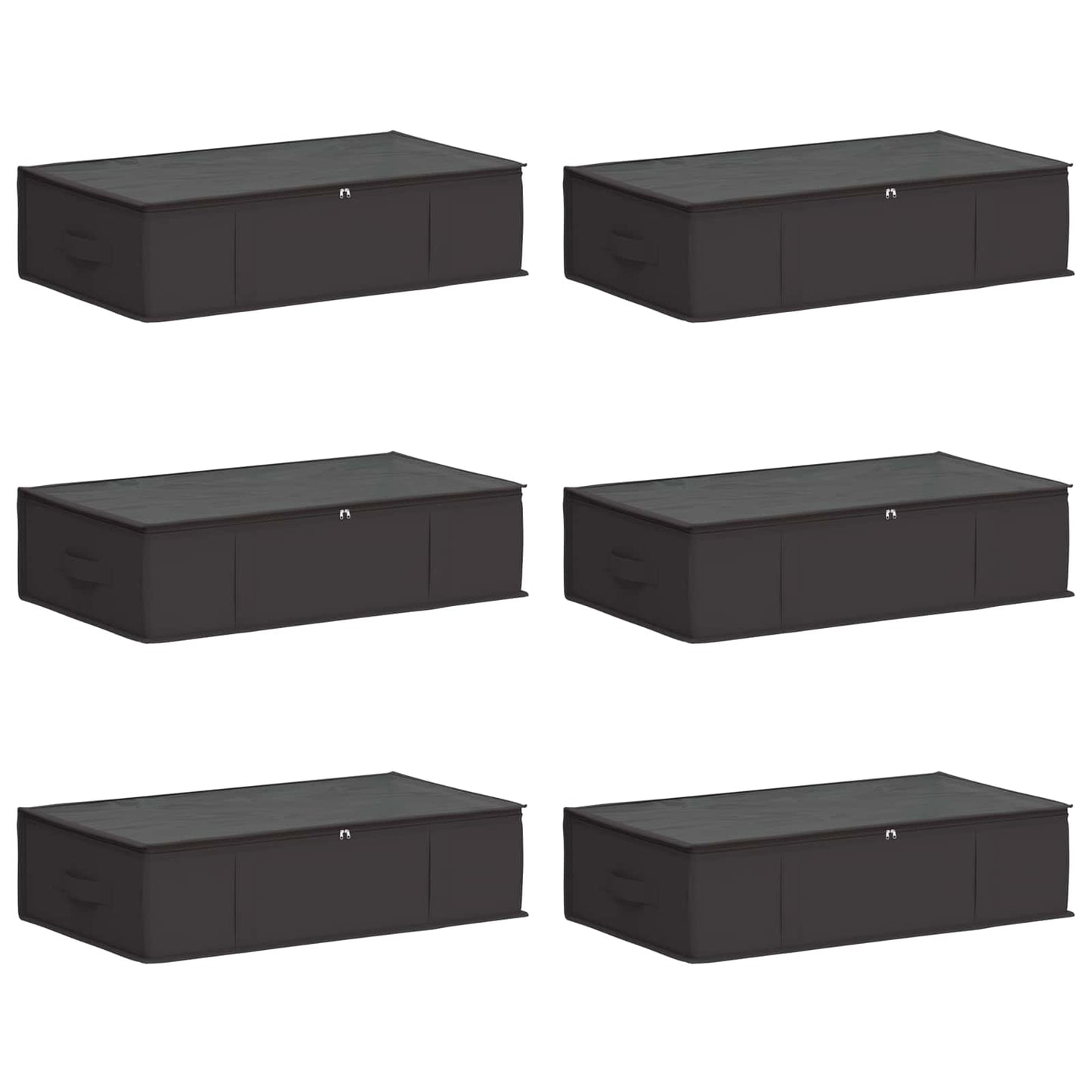 Storage Box with Transparent Top Window 6 pcs Anthracite