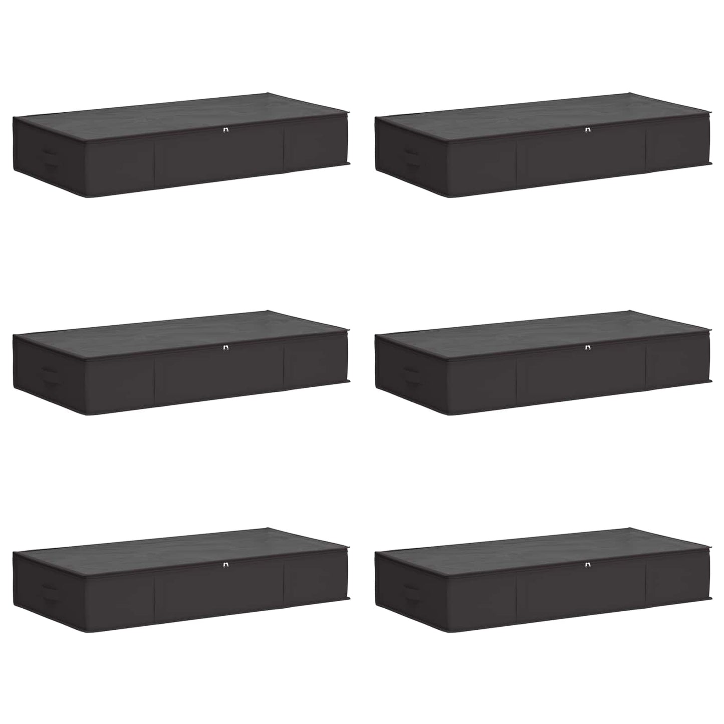 Storage Box with Transparent Top Window 6 pcs Anthracite