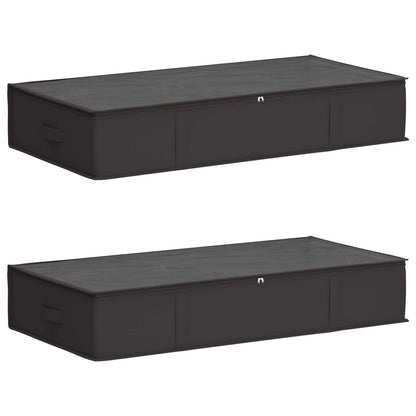 Storage Box with Transparent Top Window 2 pcs Anthracite