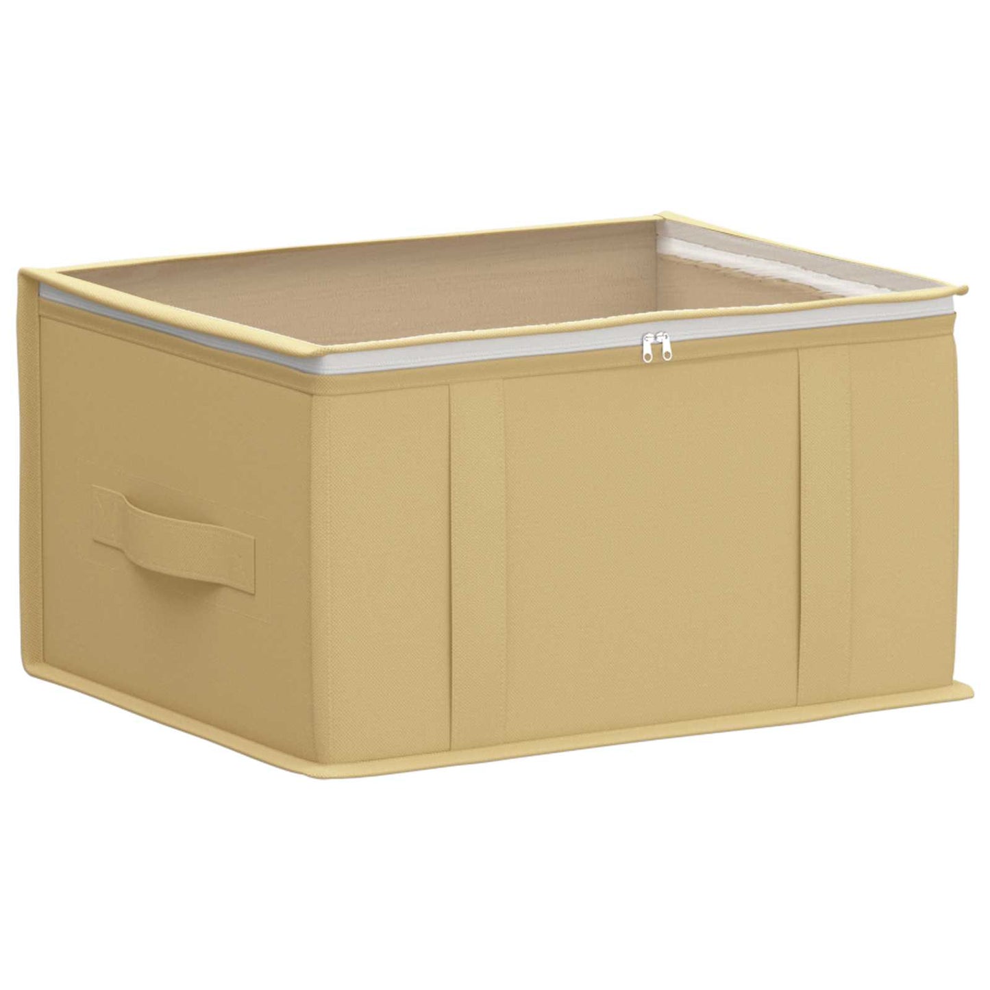 Storage Box with Transparent Top Window Cream 43 x 34 x 23 cm