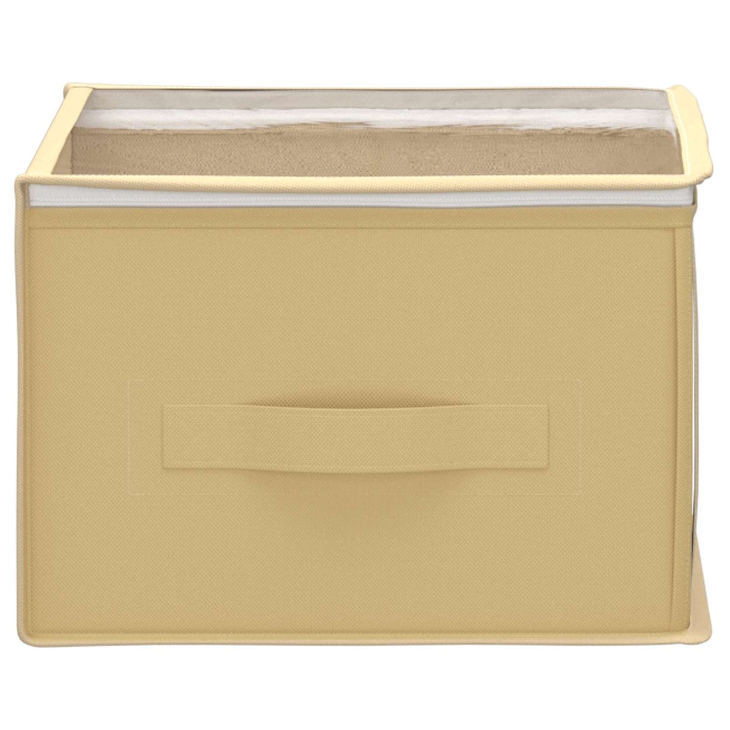 Storage Box with Transparent Top Window Cream 43 x 34 x 23 cm