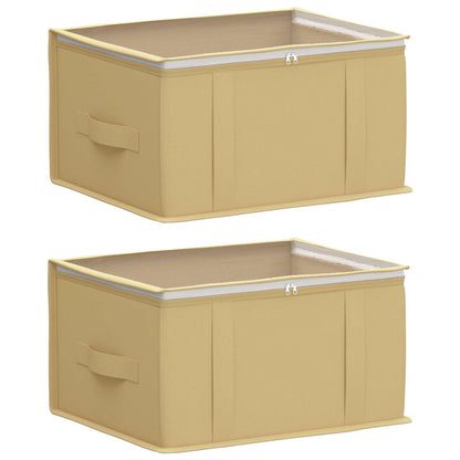 Storage Box with Transparent Top Window Cream 50 x 30 x 25 cm