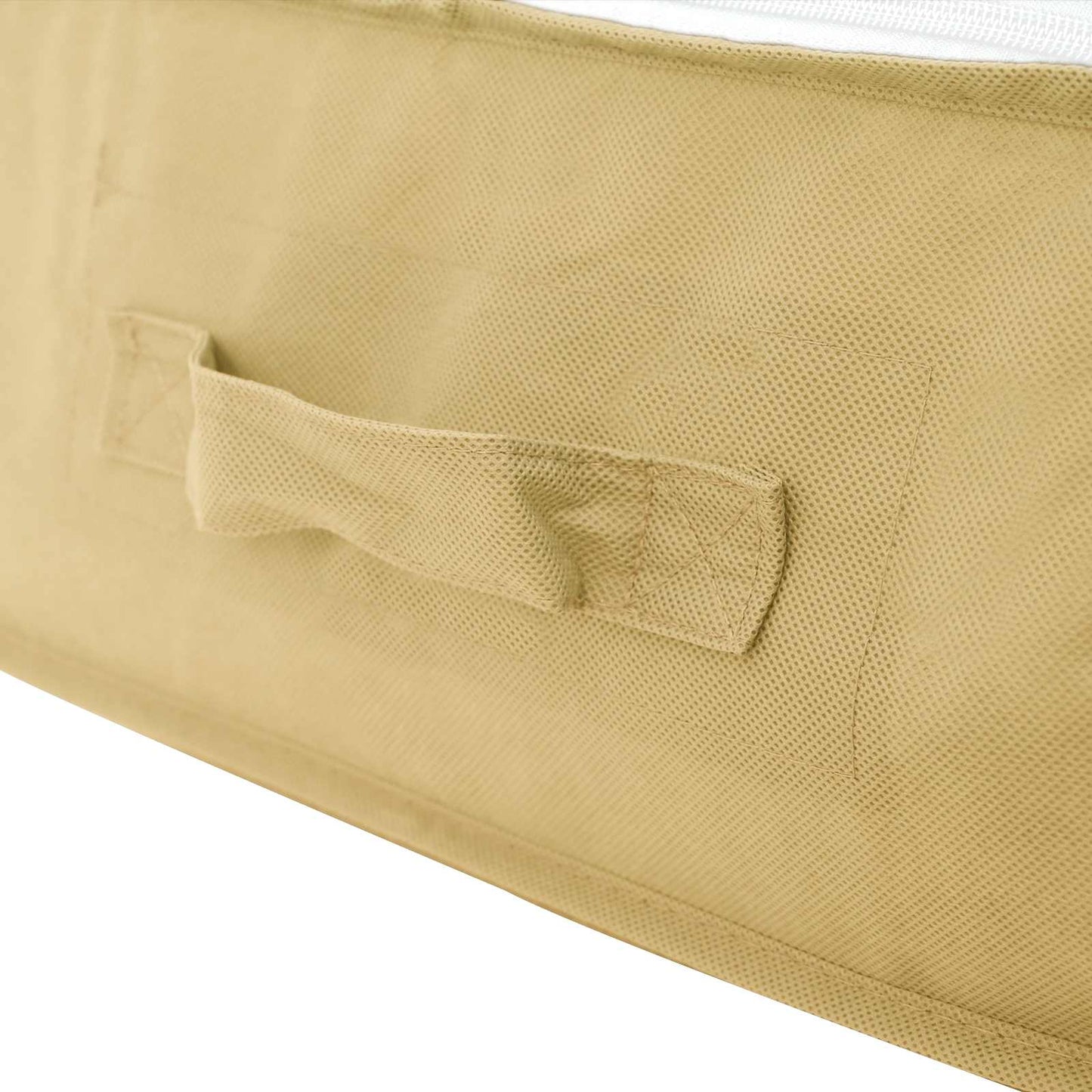 Storage Box with Transparent Top Window Cream 70 x 40 x 18 cm