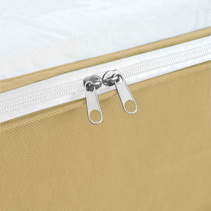 Storage Box with Transparent Top Window Cream 70 x 40 x 18 cm