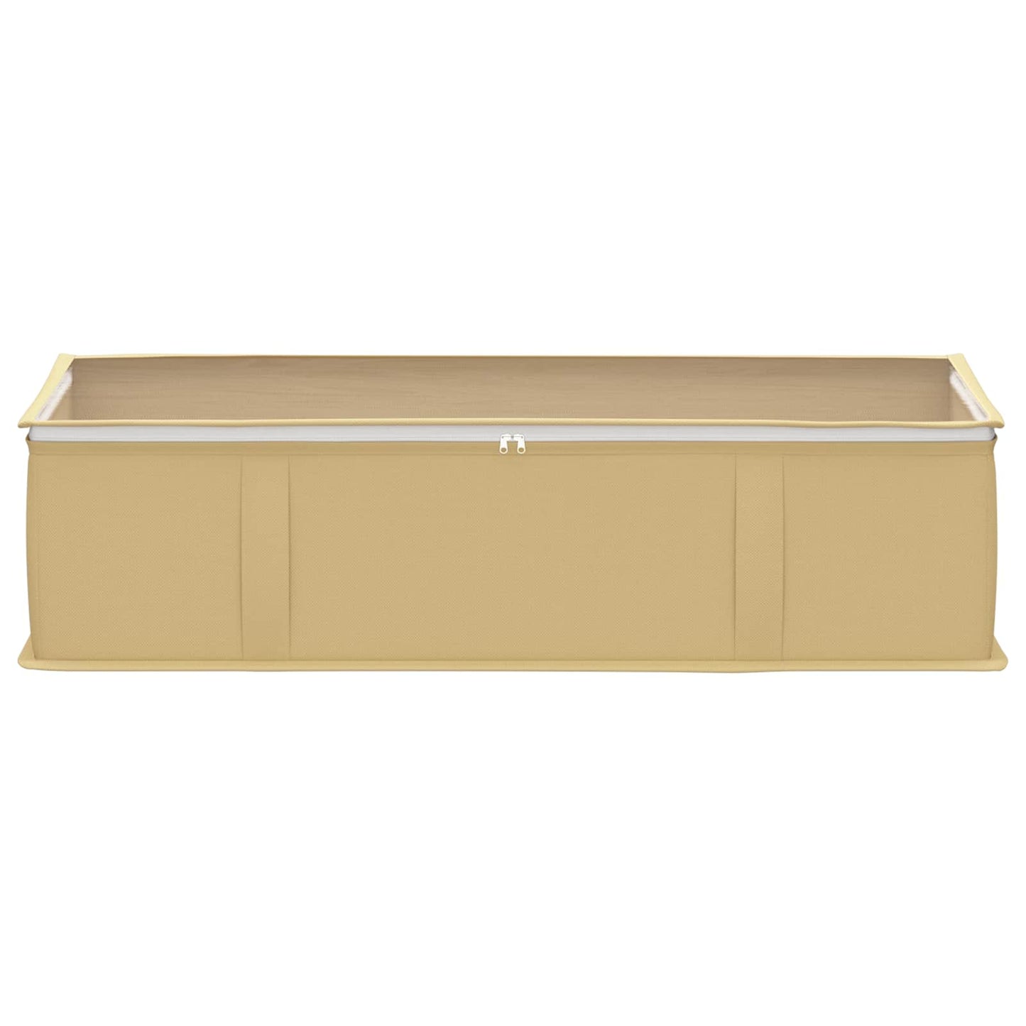 Storage Box with Transparent Top Window 2 pcs Cream