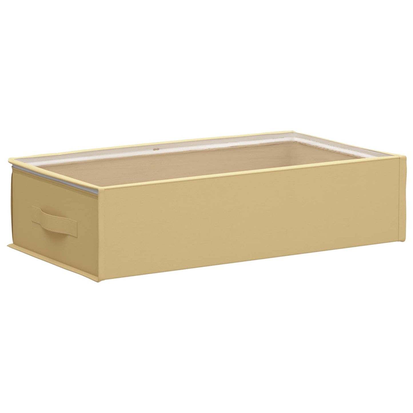 Storage Box with Transparent Top Window 6 pcs Cream
