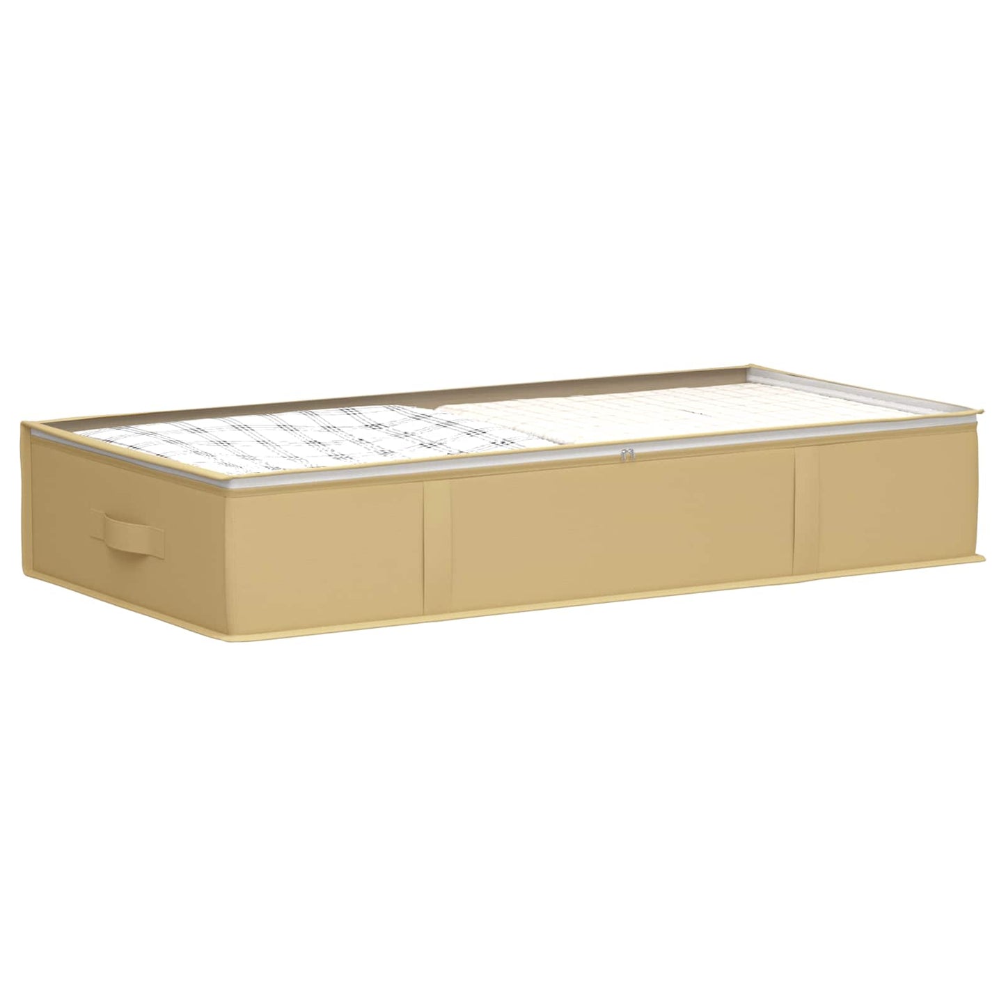 Storage Box with Transparent Top Window Cream 100 x 50 x 18 cm