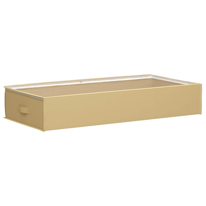 Storage Box with Transparent Top Window 2 pcs Cream