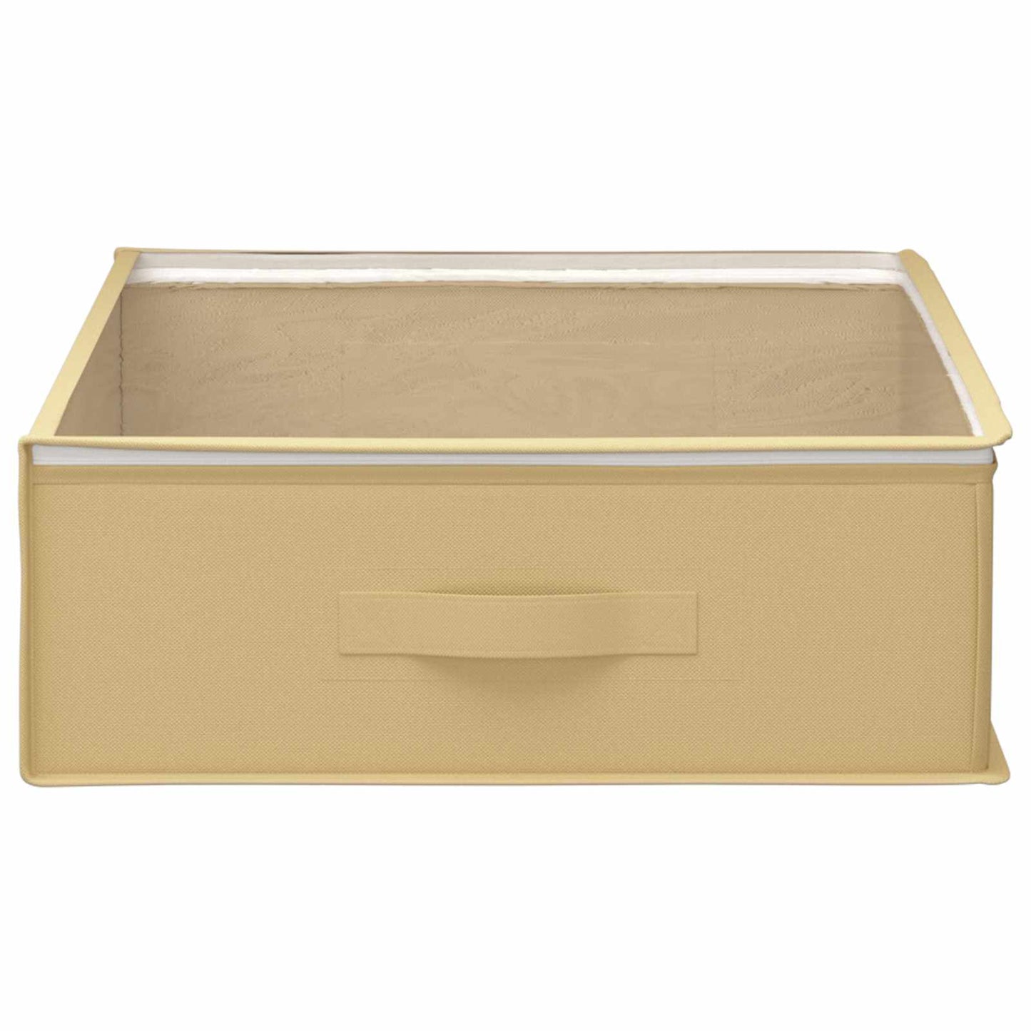 Storage Box with Transparent Top Window 2 pcs Cream