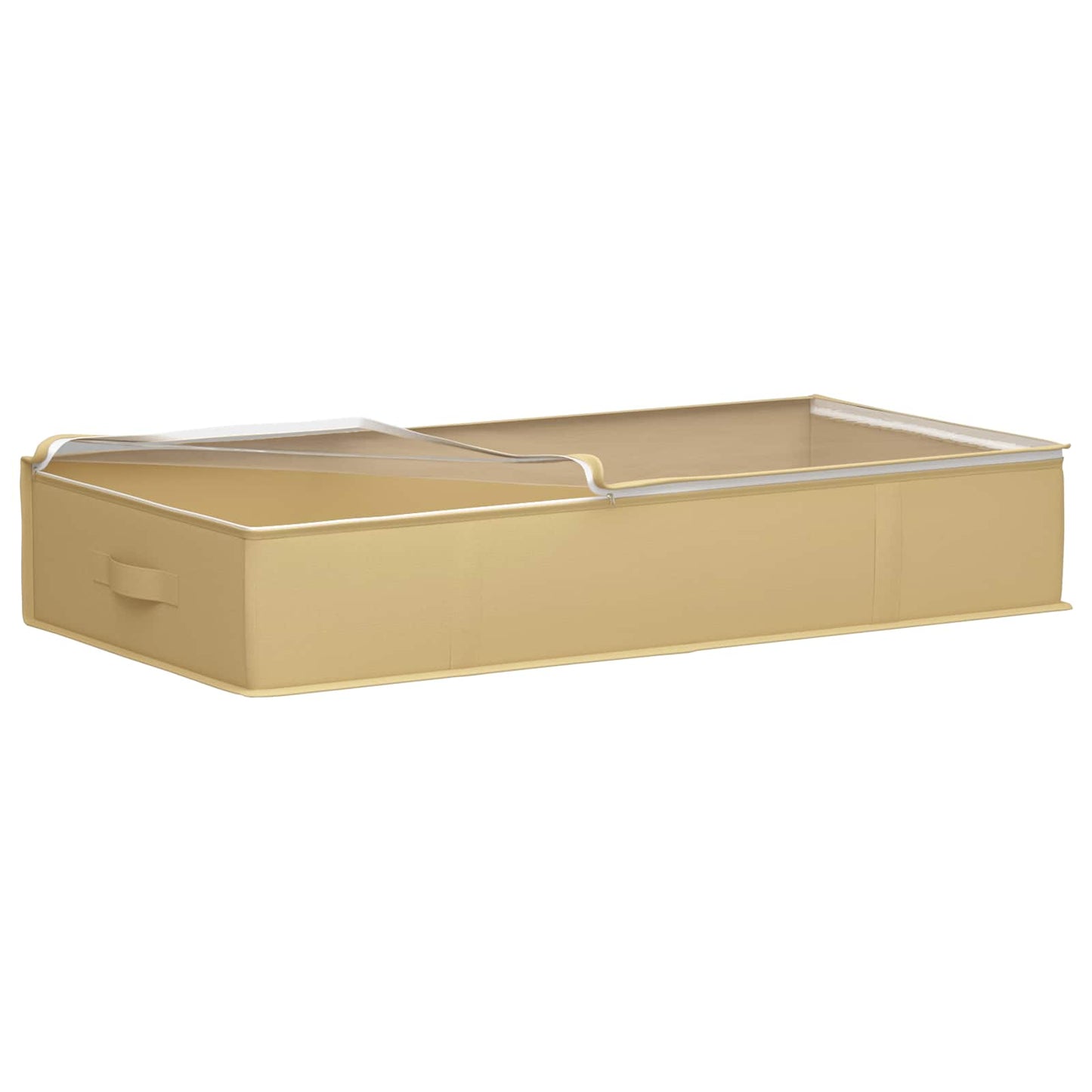 Storage Box with Transparent Top Window 6 pcs Cream