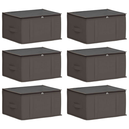 Storage Box with Transparent Top Window 6 pcs Grey
