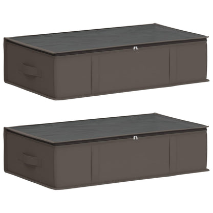 Storage Box with Transparent Top Window 2 pcs Grey