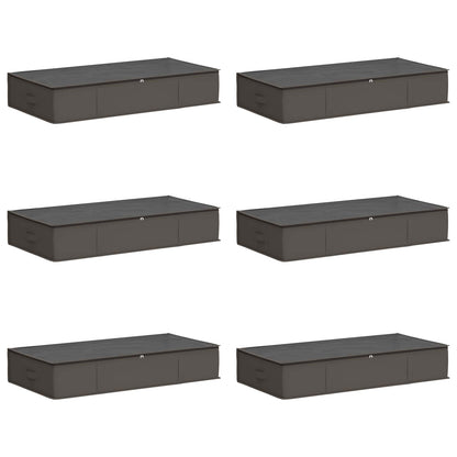Storage Box with Transparent Top Window 6 pcs Grey