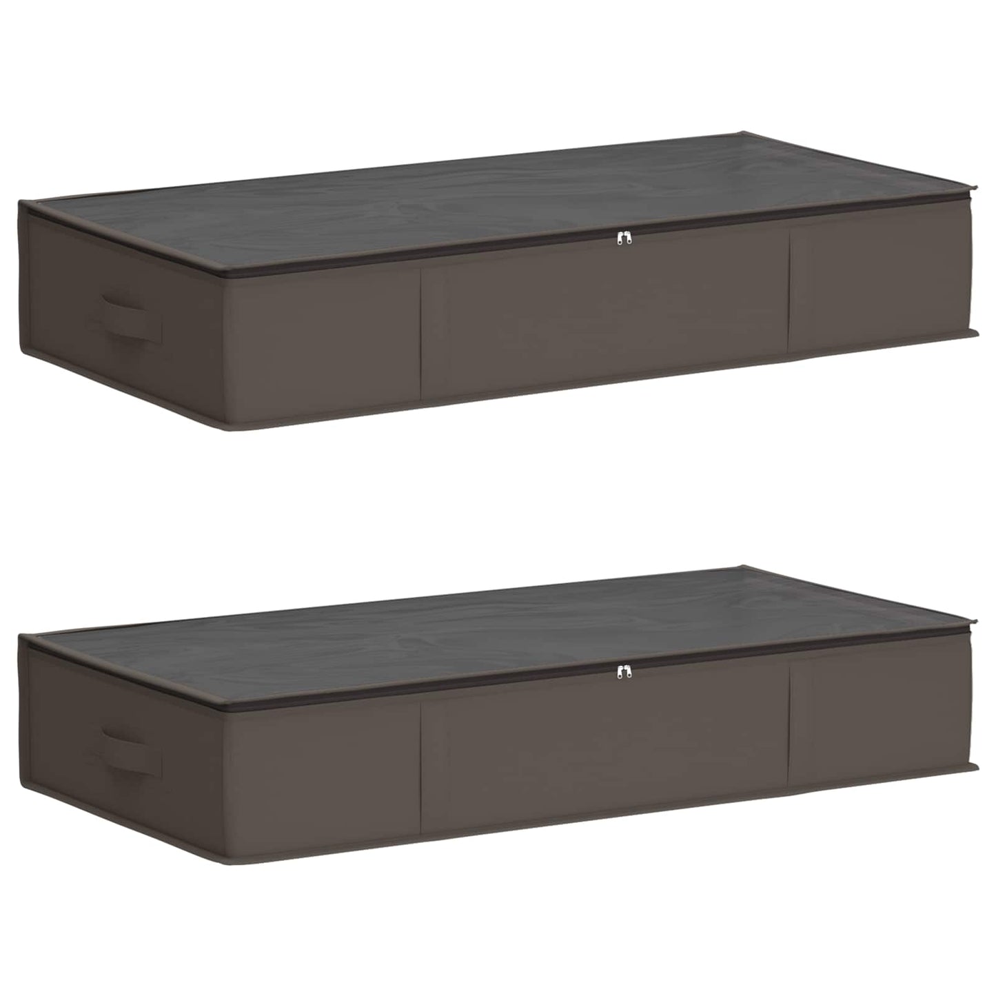 Storage Box with Transparent Top Window 2 pcs Grey