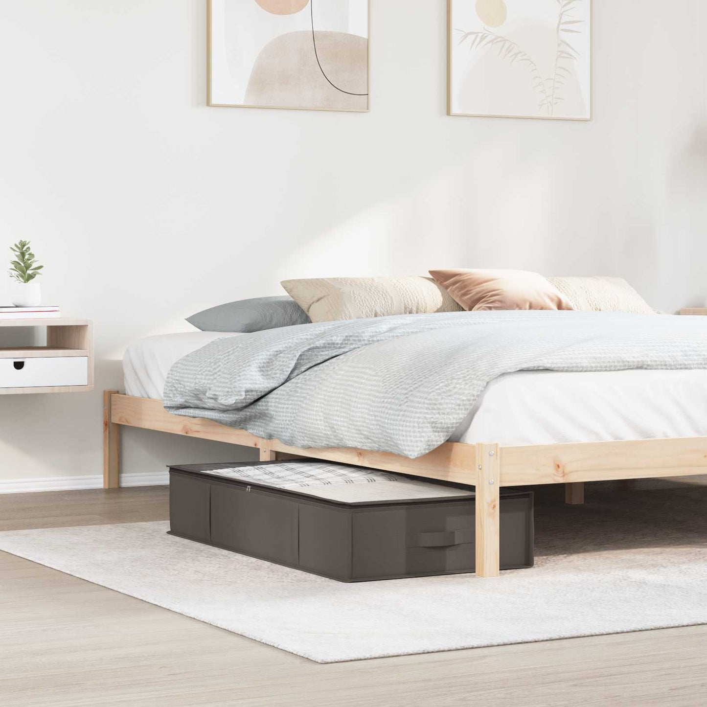 Storage Box with Transparent Top Window 6 pcs Grey