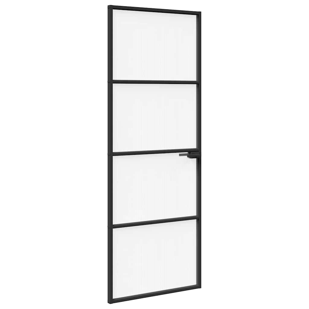 Home Door 76 x 201.5 x 3.5 cm Aluminium and Tempered Glass