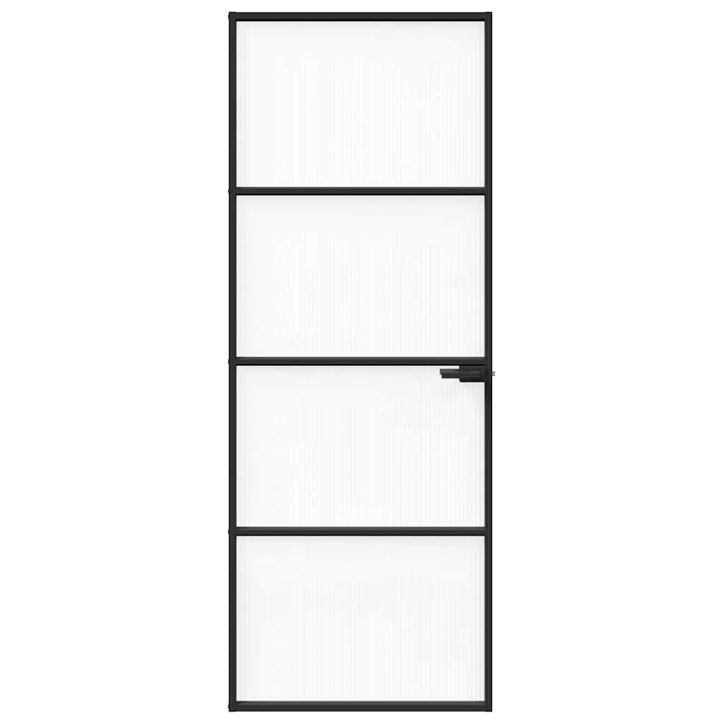 Home Door 76 x 201.5 x 3.5 cm Aluminium and Tempered Glass