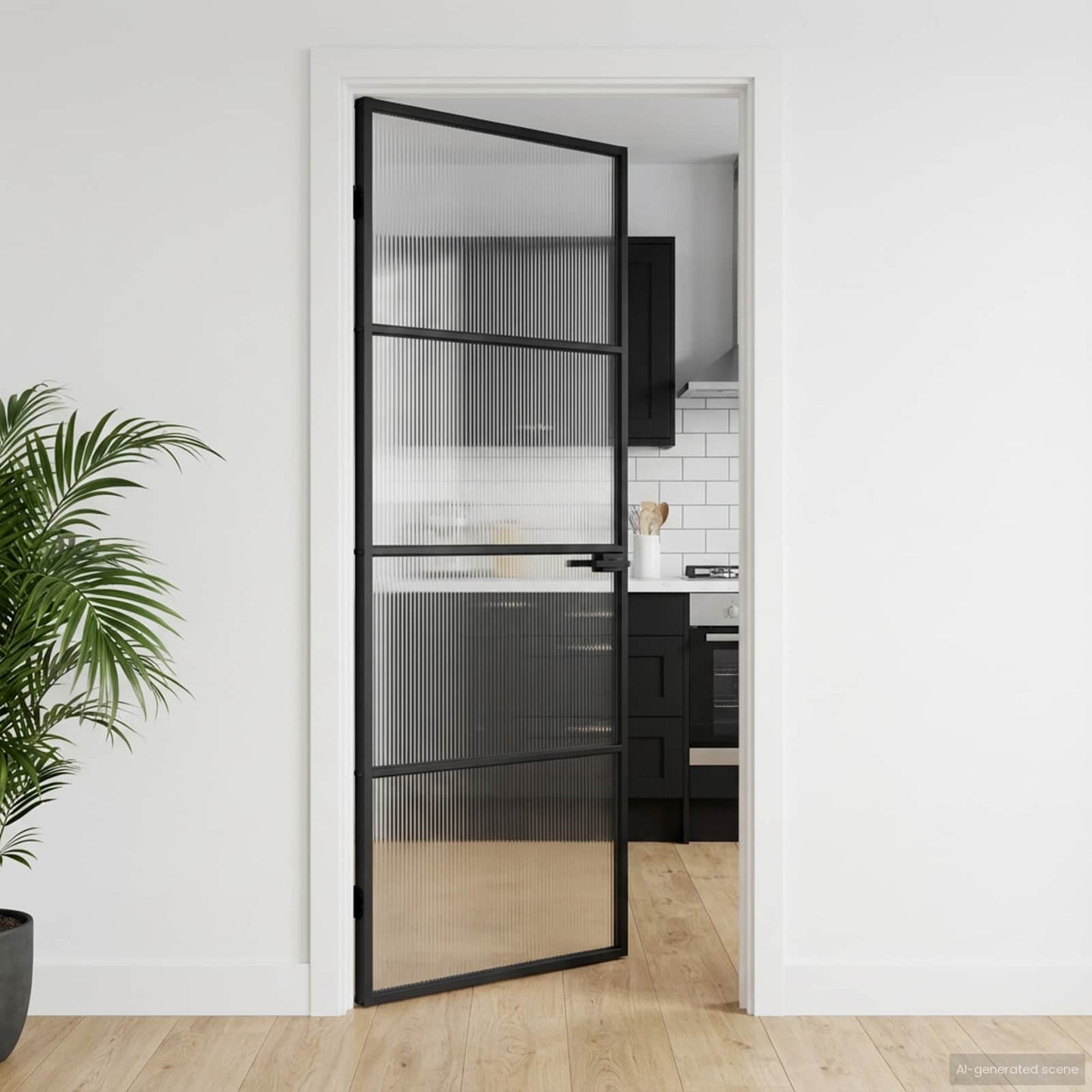 Home Door 83 x 201.5 x 3.5 cm Aluminium and Tempered Glass
