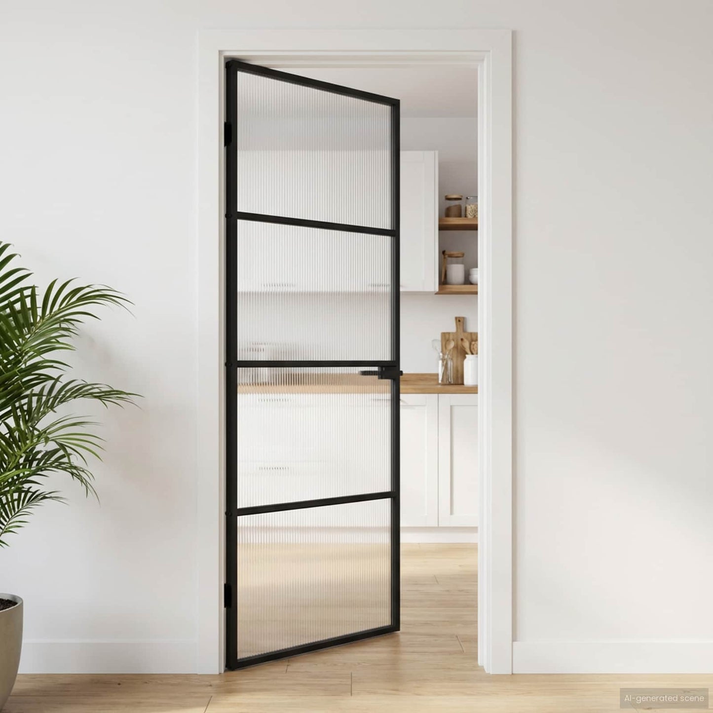 Home Door 83 x 201.5 x 3.5 cm Aluminium and Tempered Glass