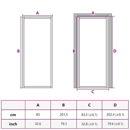 Home Door 83 x 201.5 x 3.5 cm Aluminium and Tempered Glass