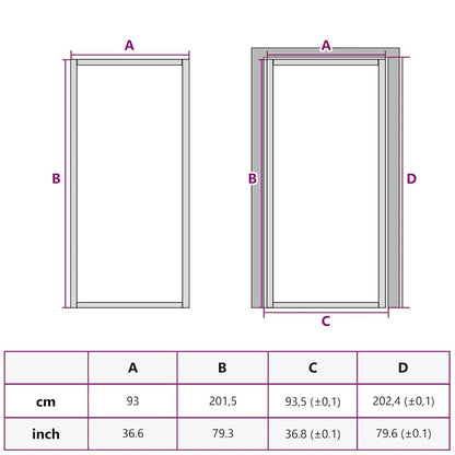 Home Door 93 x 201.5 x 3.5 cm Aluminium and Tempered Glass