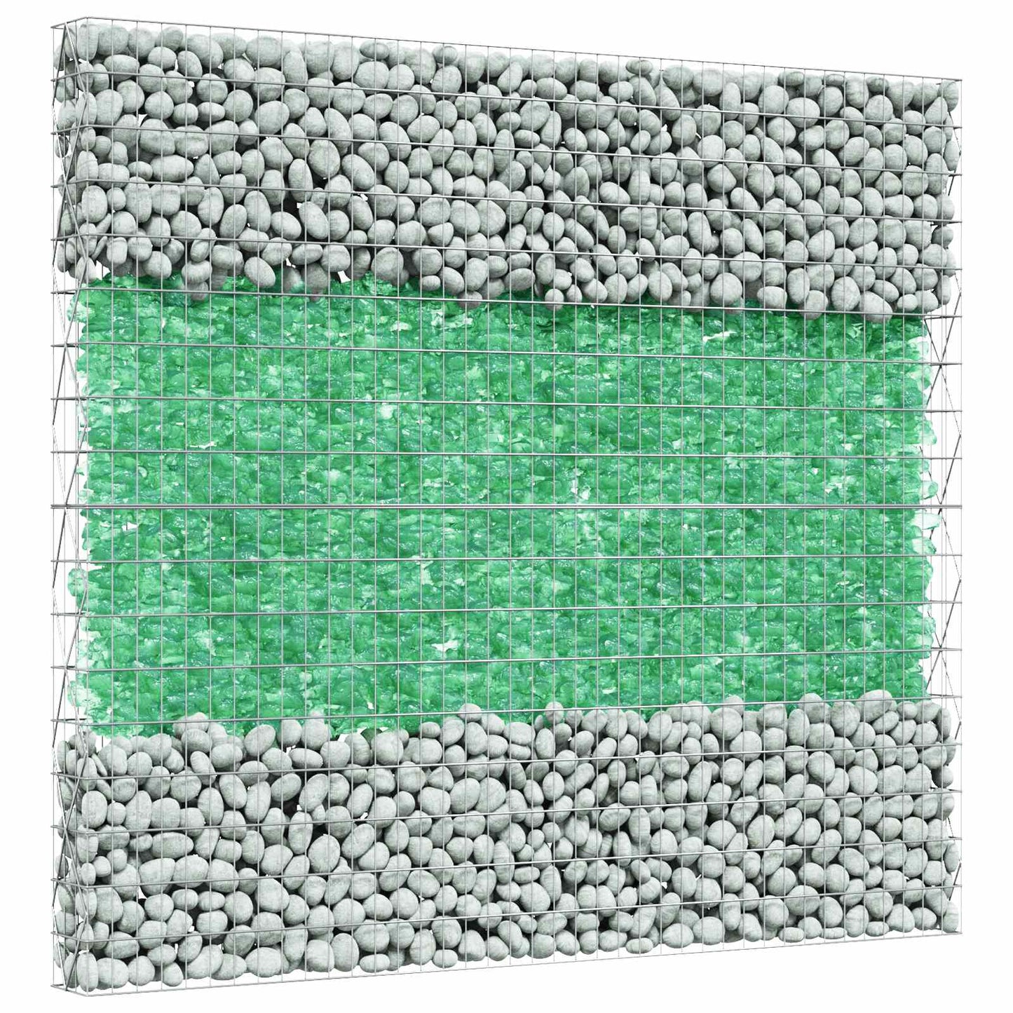 Garden Stones Light Green 12 cm Glass