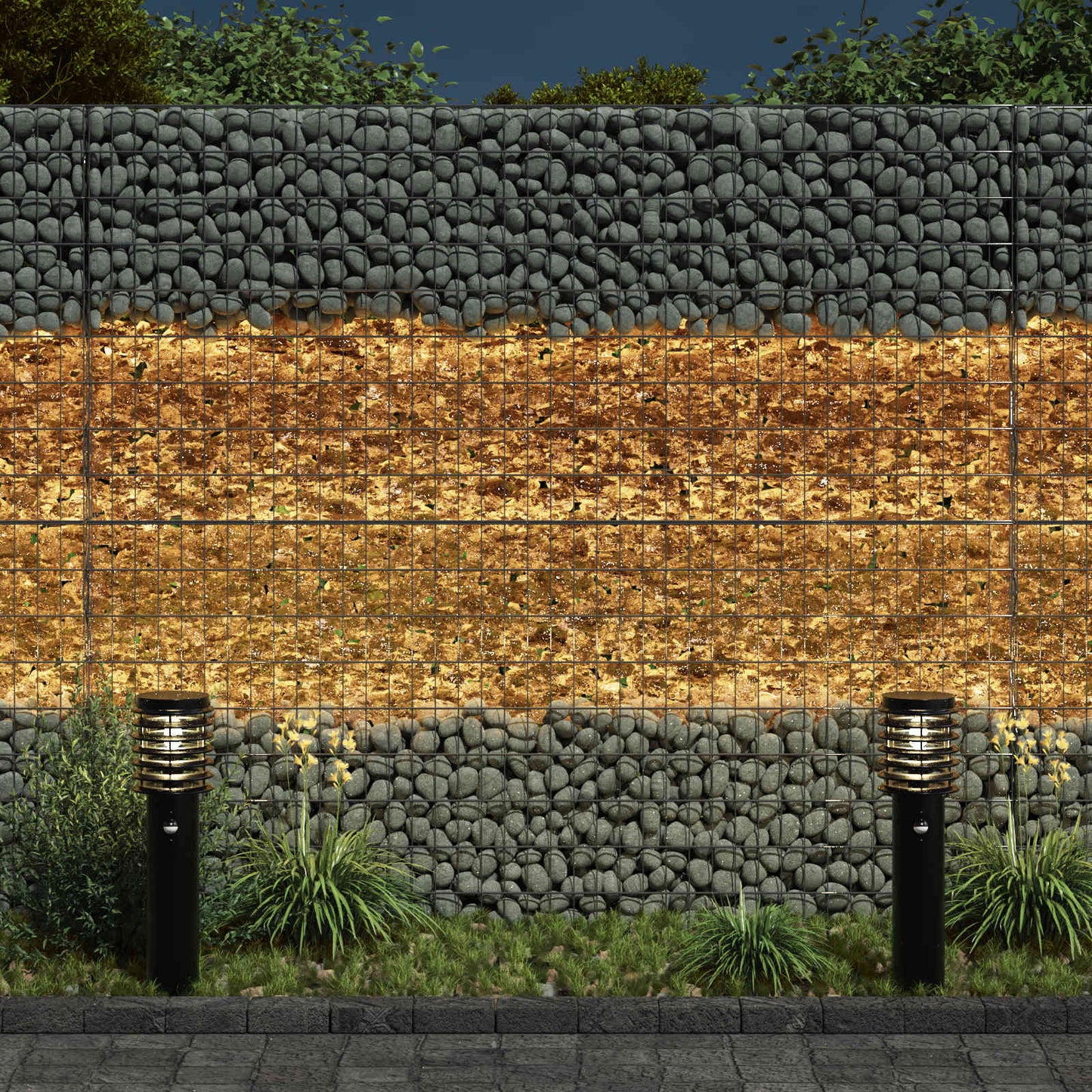 Garden Stones Brown 12 cm Glass