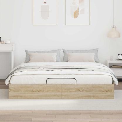 Ottoman Bed Frame Sonoma Oak 180 x 200 cm Engineered Wood