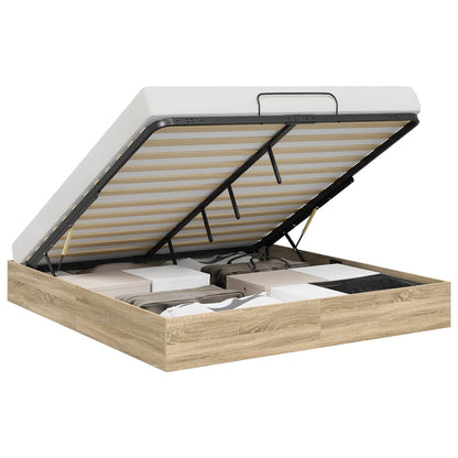 Ottoman Bed Frame Sonoma Oak 180 x 200 cm Engineered Wood