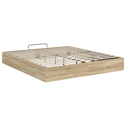 Ottoman Bed Frame Sonoma Oak 180 x 200 cm Engineered Wood
