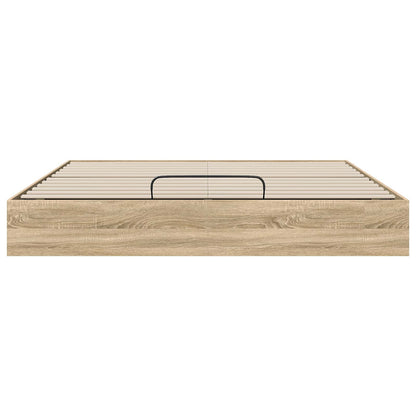 Ottoman Bed Frame Sonoma Oak 180 x 200 cm Engineered Wood