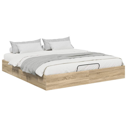 Ottoman Bed Frame Sonoma Oak 180 x 200 cm Engineered Wood