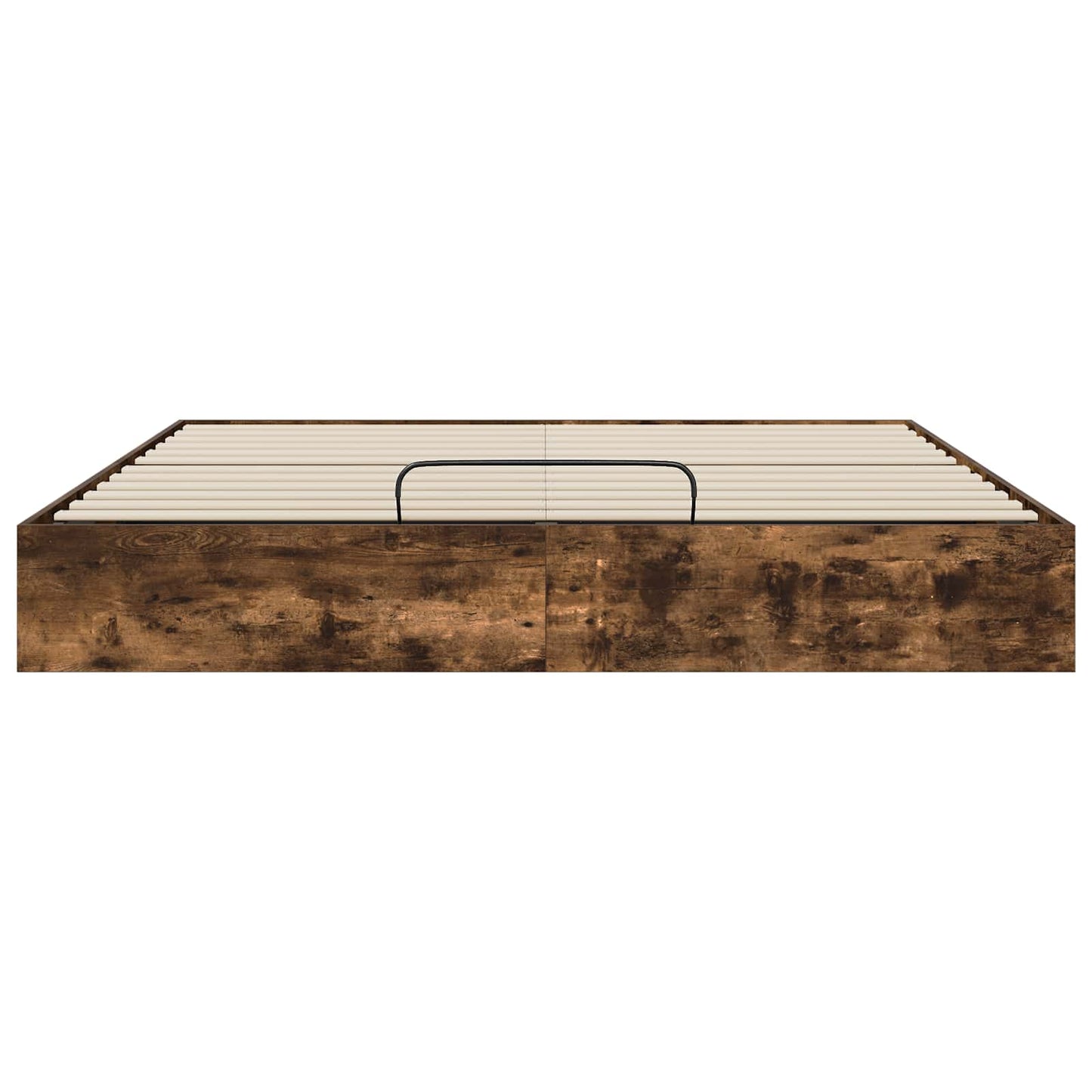 Ottoman Bed Frame Smoked Oak 203 x 180 x 25 cm Engineered Wood