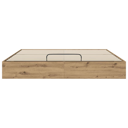 Ottoman Bed Frame with Storage Artisian Oak 203 x 180 x 25 cm