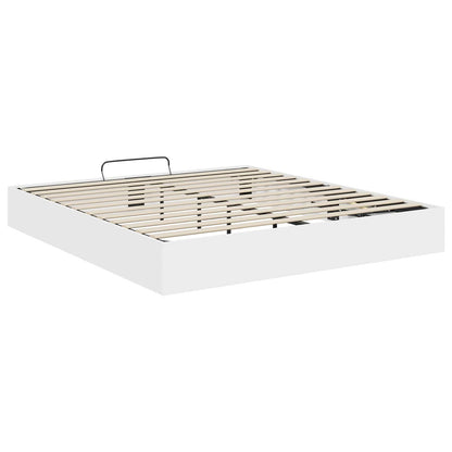 Ottoman Bed Frame White 203 x 160 x 25 cm Engineered Wood