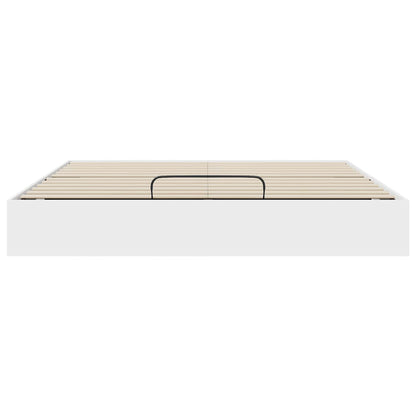 Ottoman Bed Frame White 203 x 160 x 25 cm Engineered Wood